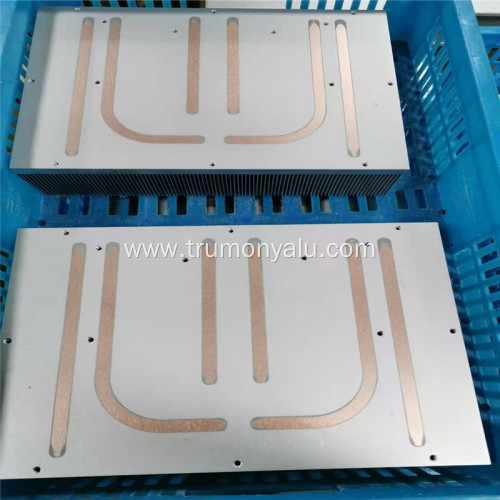 Aluminum Plate Spatula Profile Heat Sink with Copper